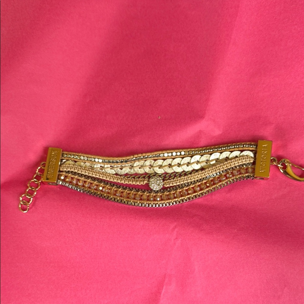 Victoria Emerson Gold and Silver Multi-Strand Bracelet